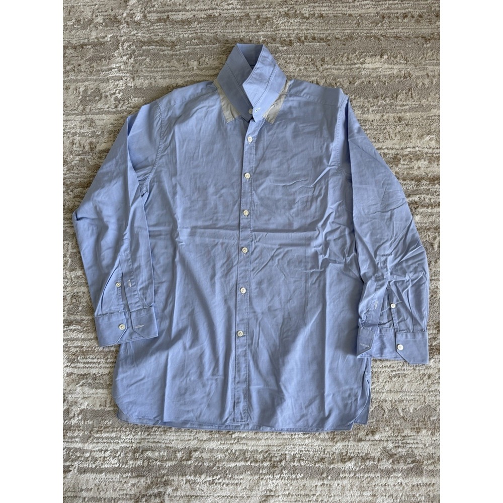 Lanvin Paris Men's Dress Shirt Blue 15¾ 40 Made in Italy